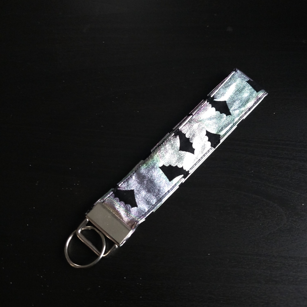 iridescent bat key fob